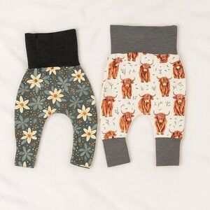 Floral and Animal Print Baby Pants 6/12 months